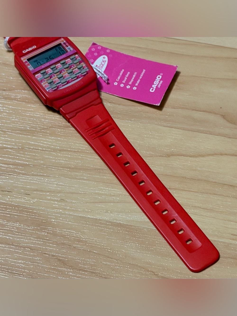 Casio LDF-40-4B Poptone Red Calculator Retro Vintage Digital Watch LDF NEW NWT - Picture 7 of 11